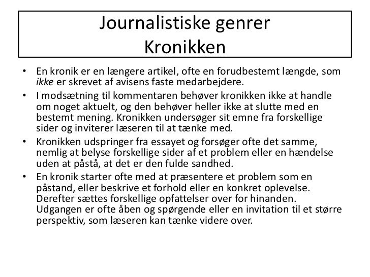 hvad er en kronik hvad er en kronik